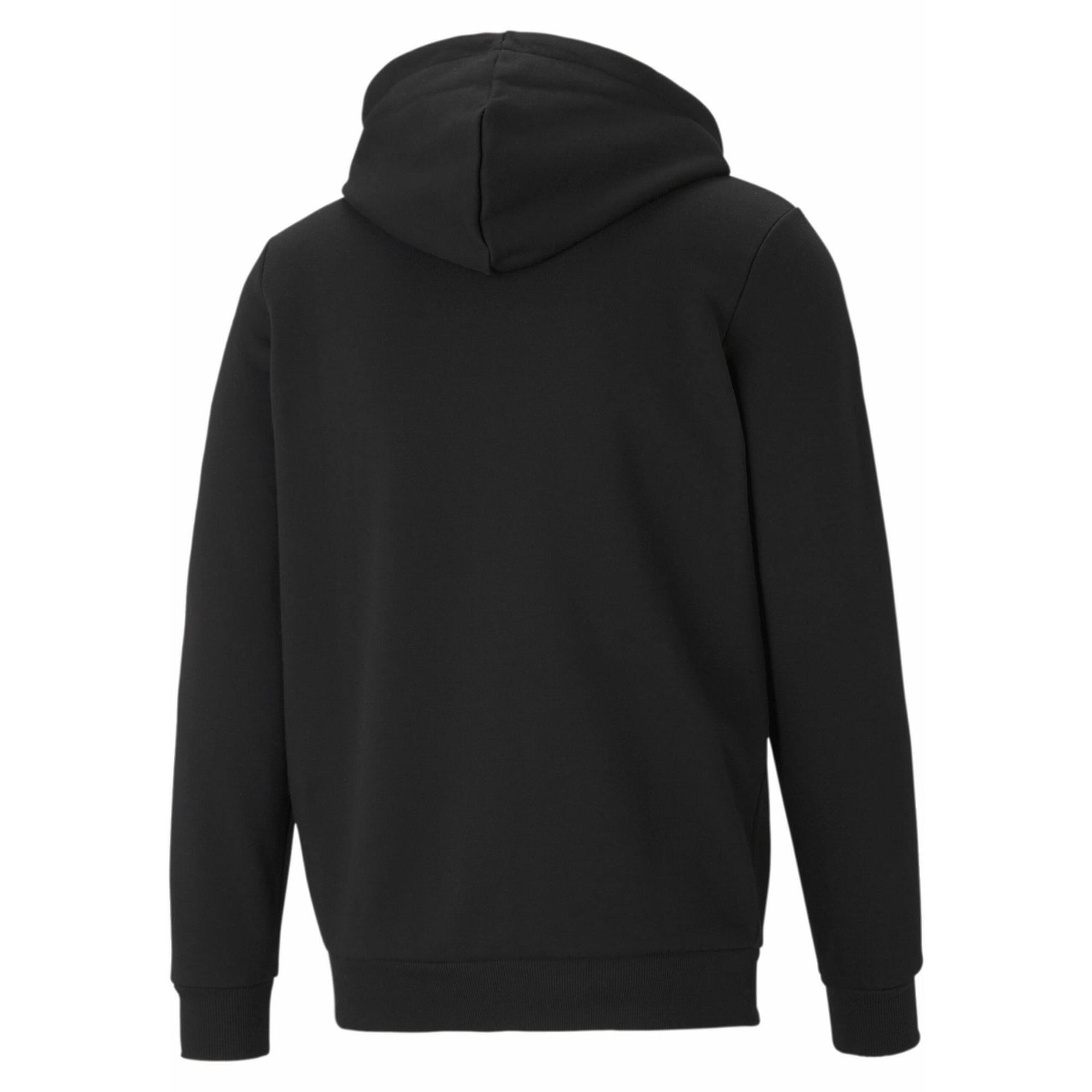 PUMA Essentials Full-Zip Logo Hoodie Top com capuz para homem - Preto