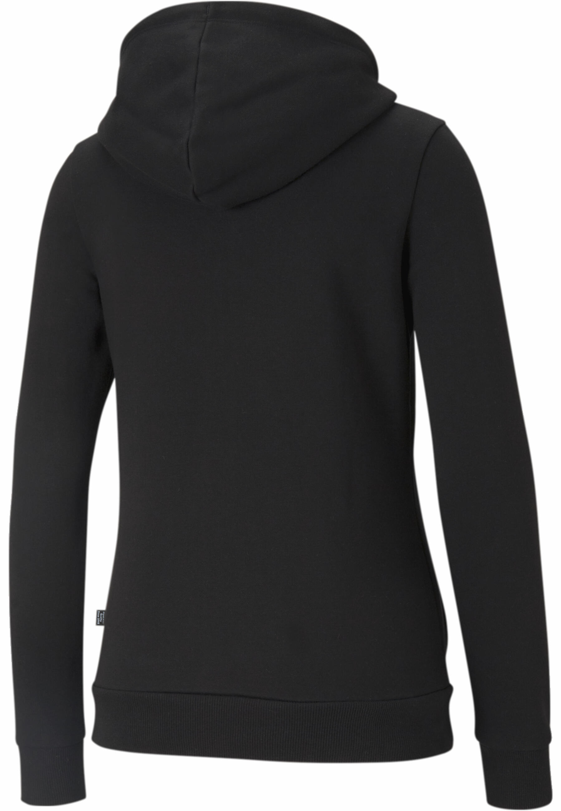 Casaco com capuz com fecho integral essentials para mulher puma black