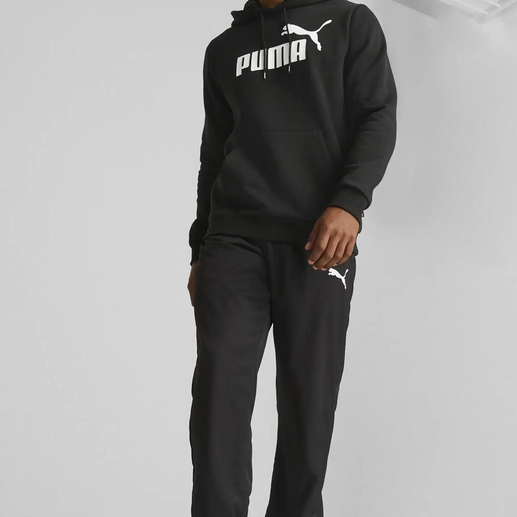 PUMA Mens Essentials Big Logo Hoodie Hooded Top - Black