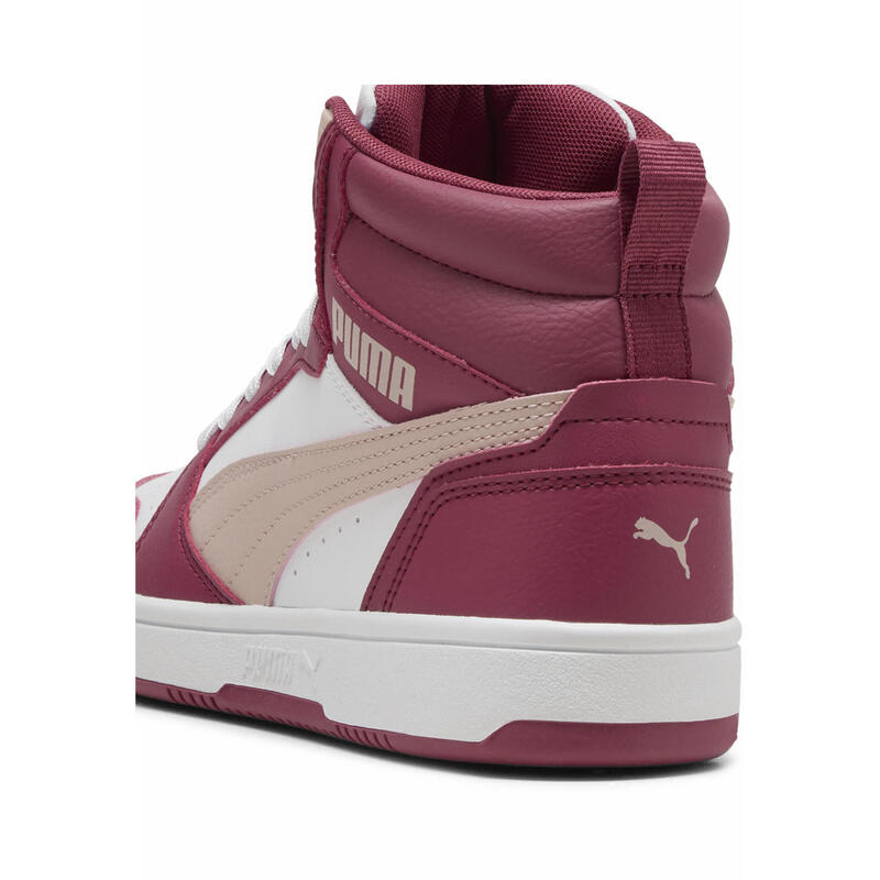 Rebound V6 Mid Sneakers Youth PUMA Port Rose Quartz White Red Pink