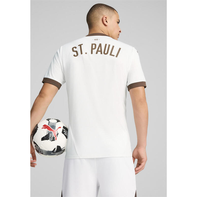 FC St. Pauli 24/25 Away Jersey Men PUMA White Espresso Brown