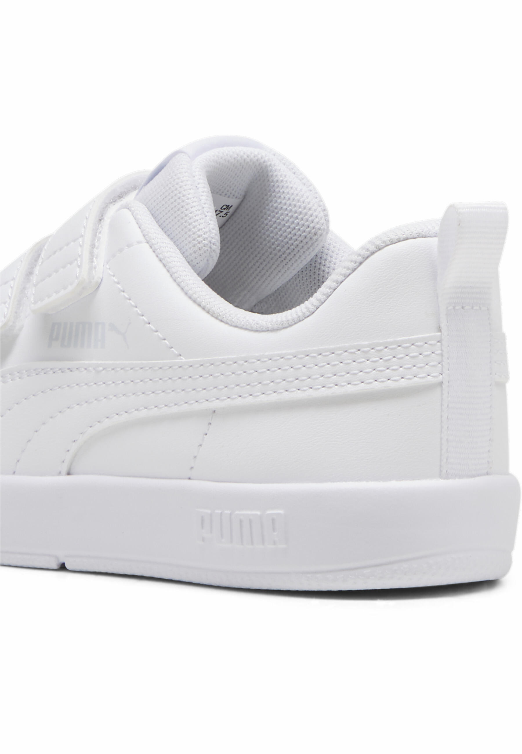 Baskets Courtflex V3 Enfant PUMA White Silver Mist Gray 2/7