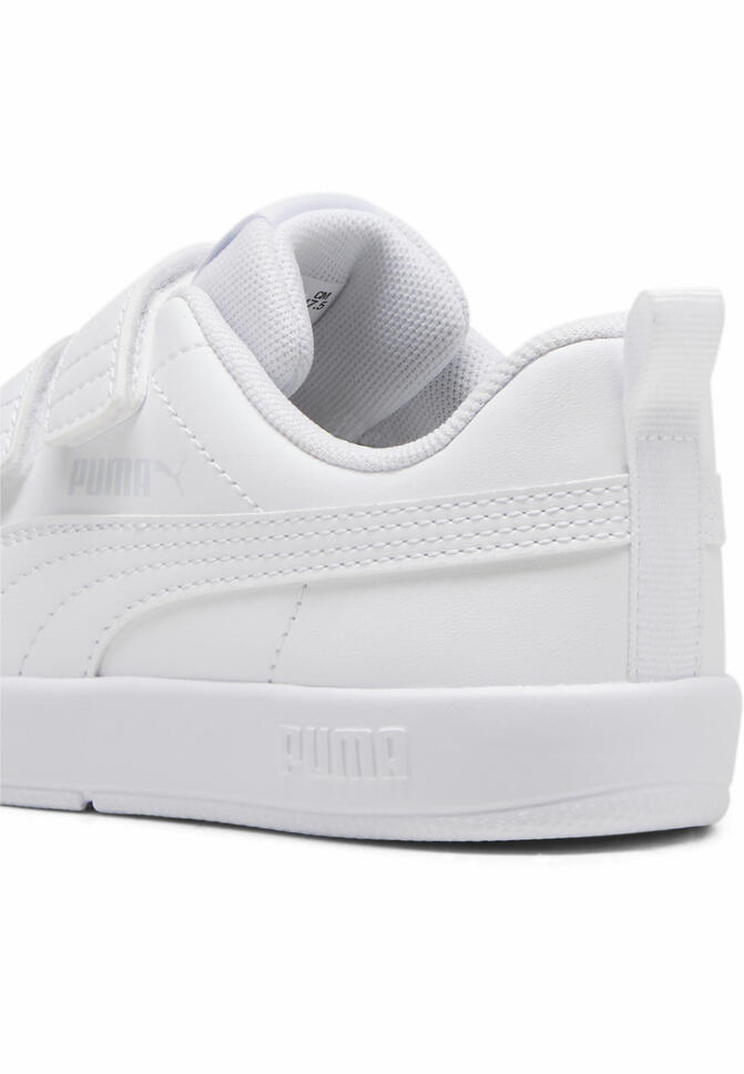 Dziecięce sneakersy Courtflex V3 PUMA White Silver Mist Gray
