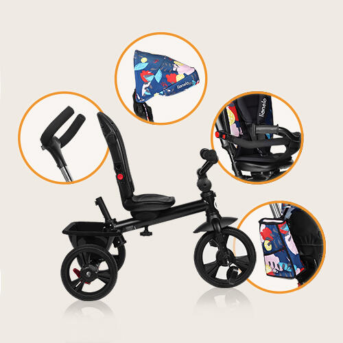 Triciclo 2 en 1 Lionelo Haari con Empujador Asiento Giratorio 18m+ 5/7