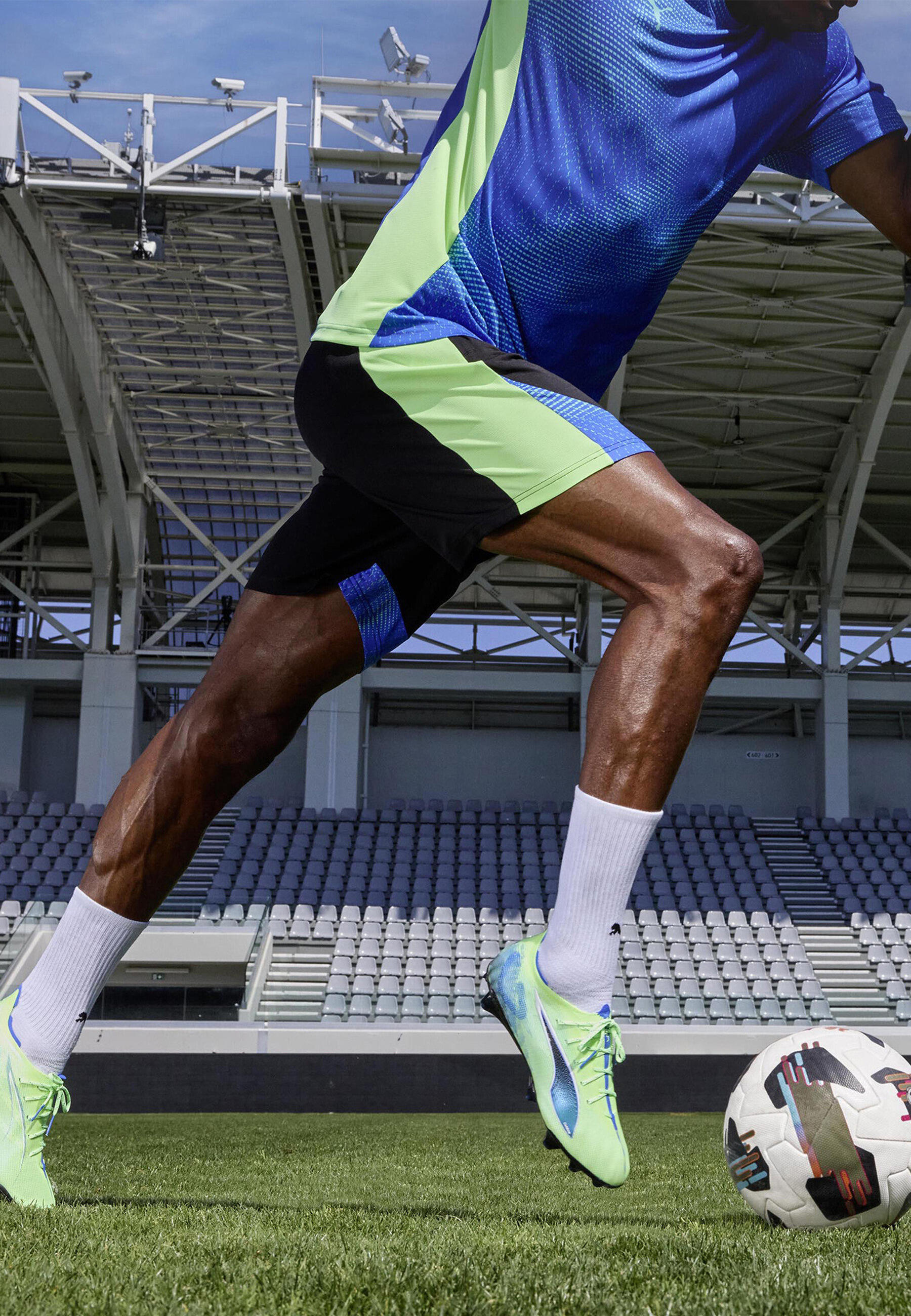 Męskie szorty individualFINAL PUMA Black Fizzy Apple Yellow 3/7