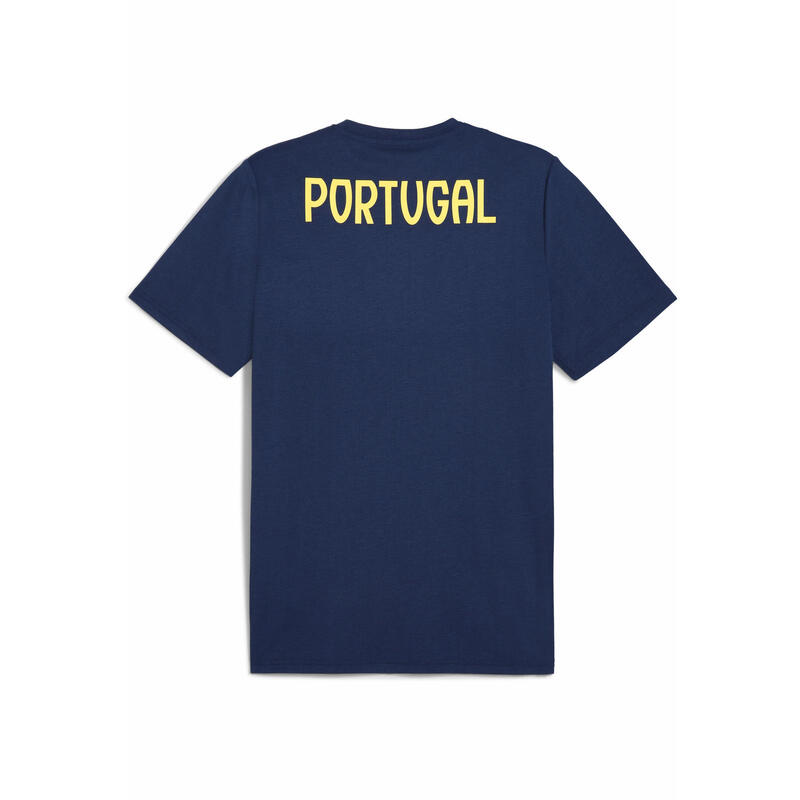 T-shirt Portugal Adepto PUMA azul persa amarelo ensolarado