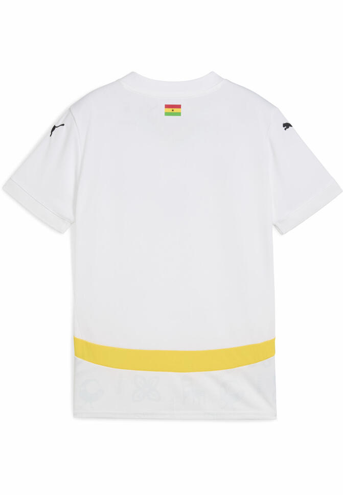 Młodzieżowa koszulka domowa Ghana 2025 PUMA White Pelé Yellow