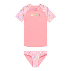 Lycra deux pièces manches courtes Rose Jeune Fille