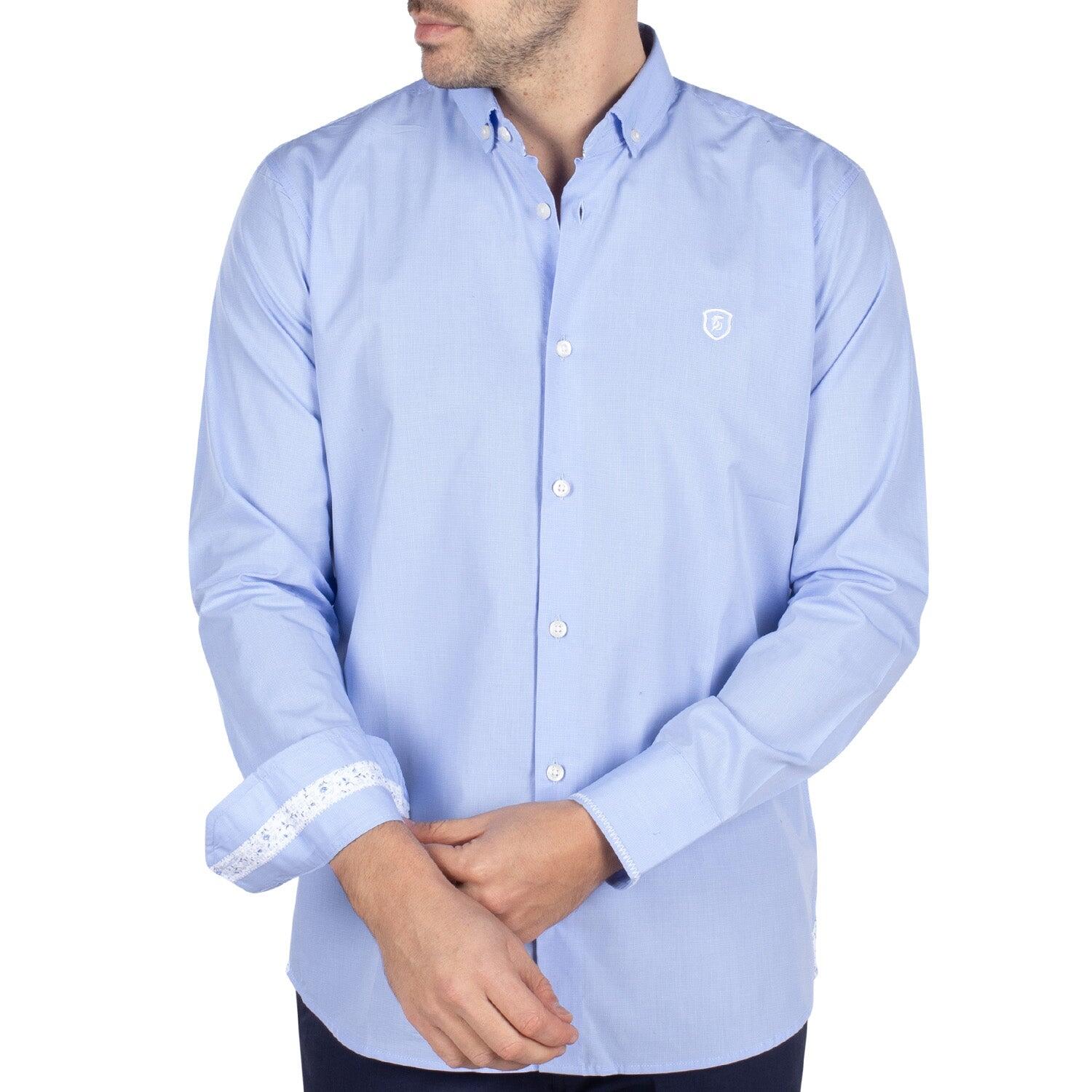 Shilton - Chemise Imprimé Vichy Navy Homme - Chemise Manches Longues - Bleu - S - Decathlon