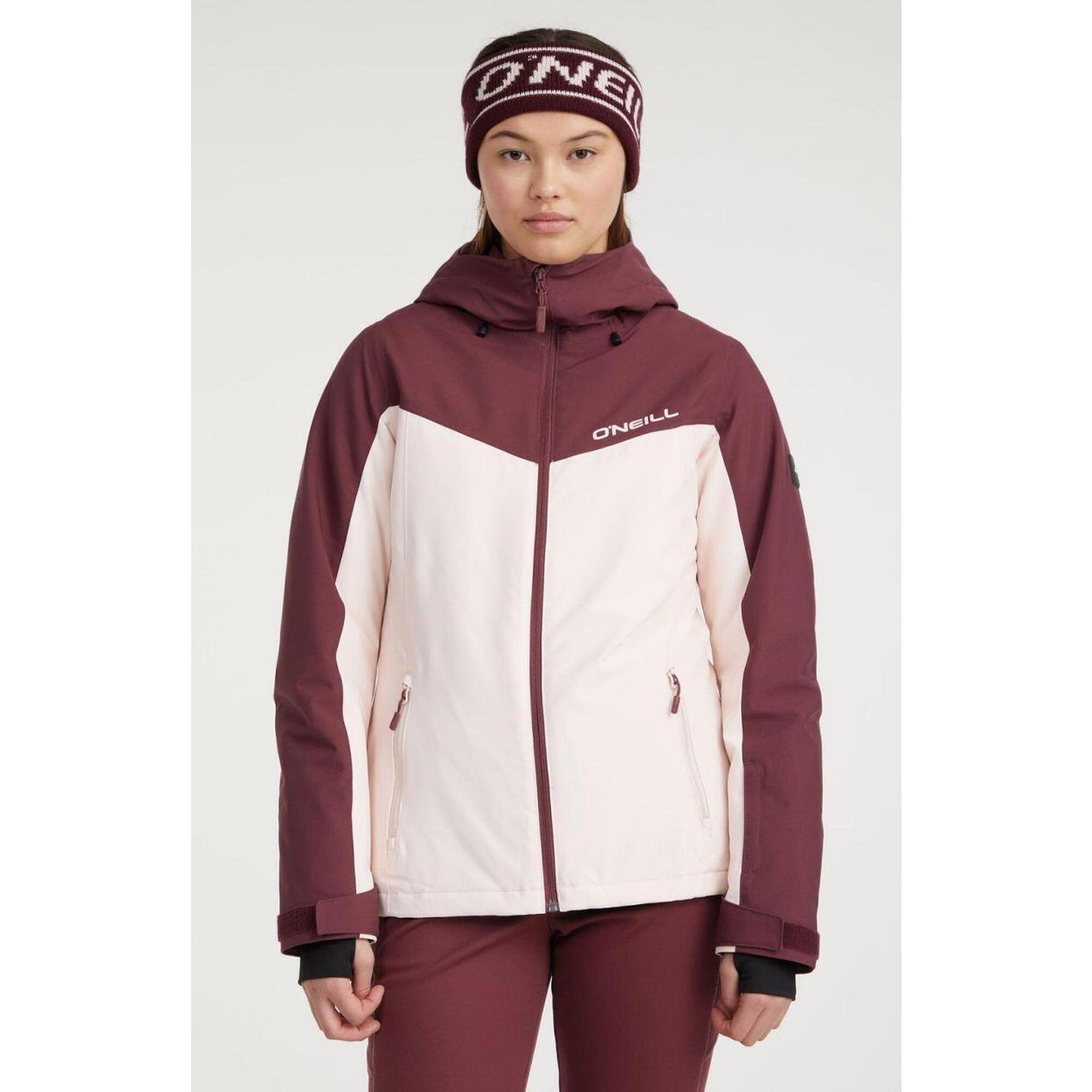 O'Neill - O'Neill O'Neill Manteaux Aplite Jacket  Femmes Windsor Wine Colour Block - Doudoune Synthétique - Blanc|rose|rouge - Decathlon