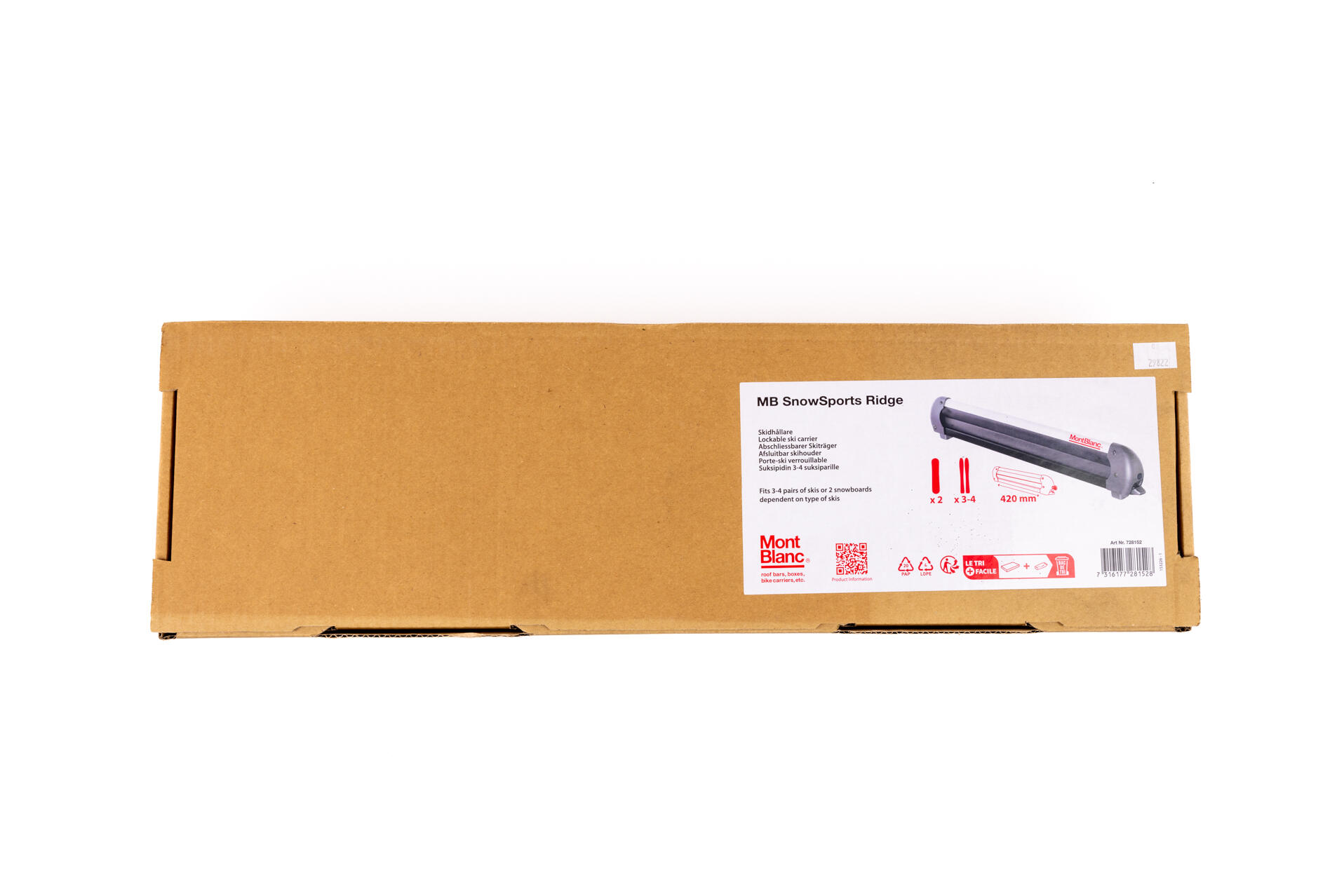 Porte-skis MONT BLANC Ridge pour 4 paires de skis ou 2 snowboards 3/3