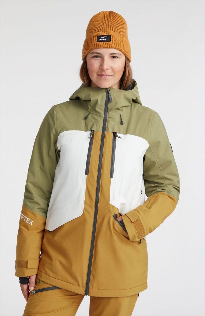 O'NEILL Skijassen GTX PSYCHO TECH JACKET DAMES Deep Lichen Green Colour Block 2/5