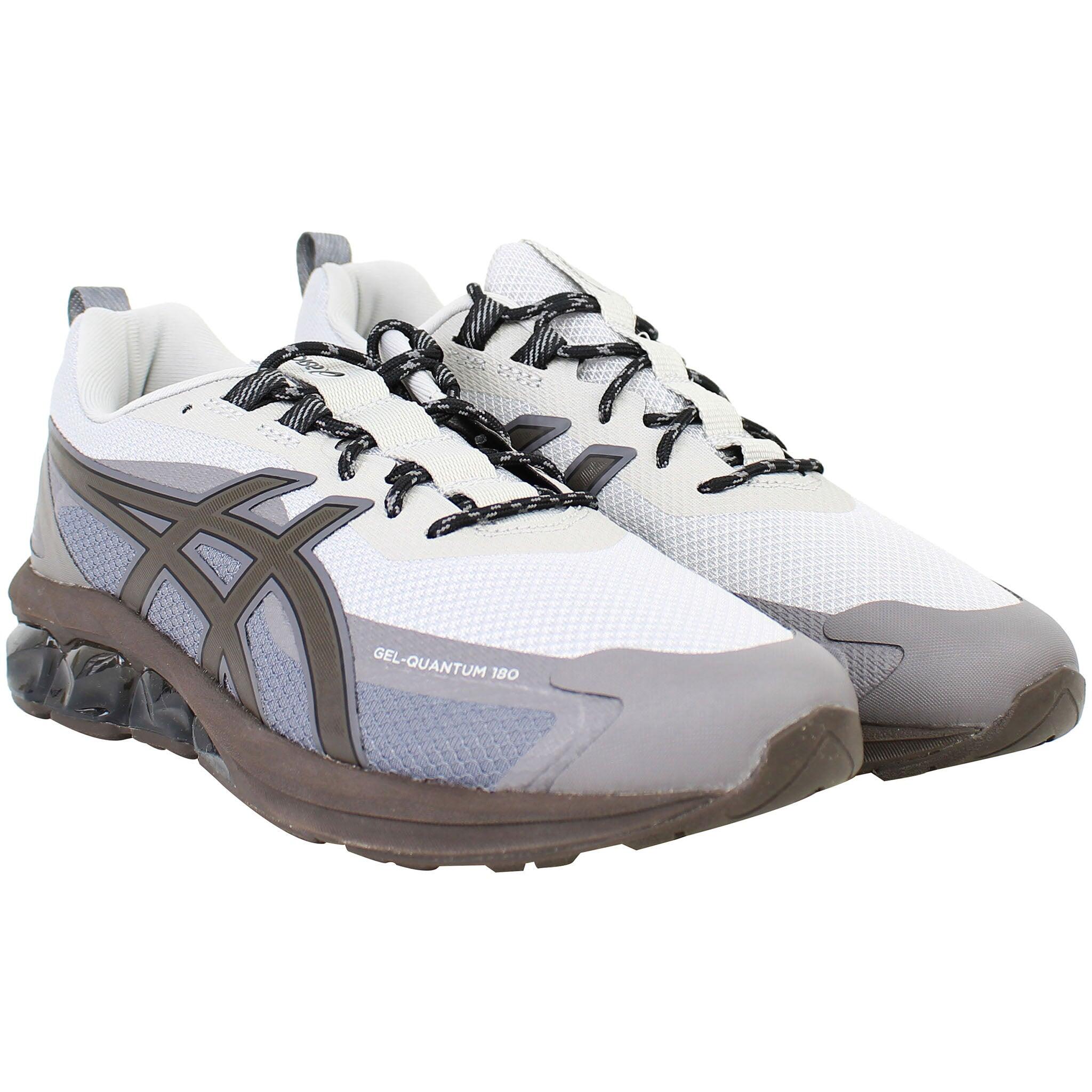 ASICS GEL-QUANTUM 180 ホワイト/グレー Asics Gel-Quantum 180 VII Mens Grey/White Trainers | Decathlon