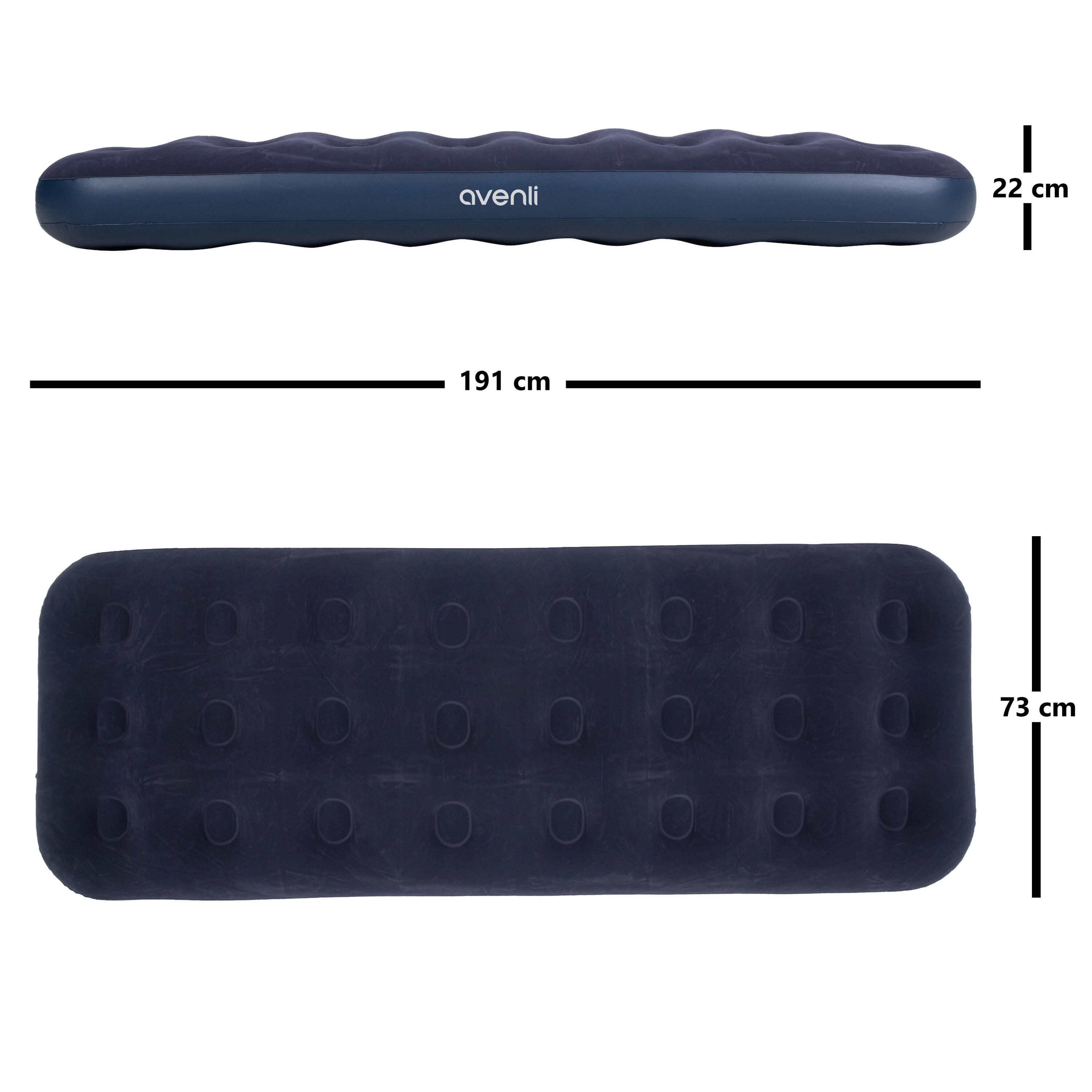 Luftmatratze Camping 1 Person 191x73x22cm Luftbett Campingmatratze 5/7
