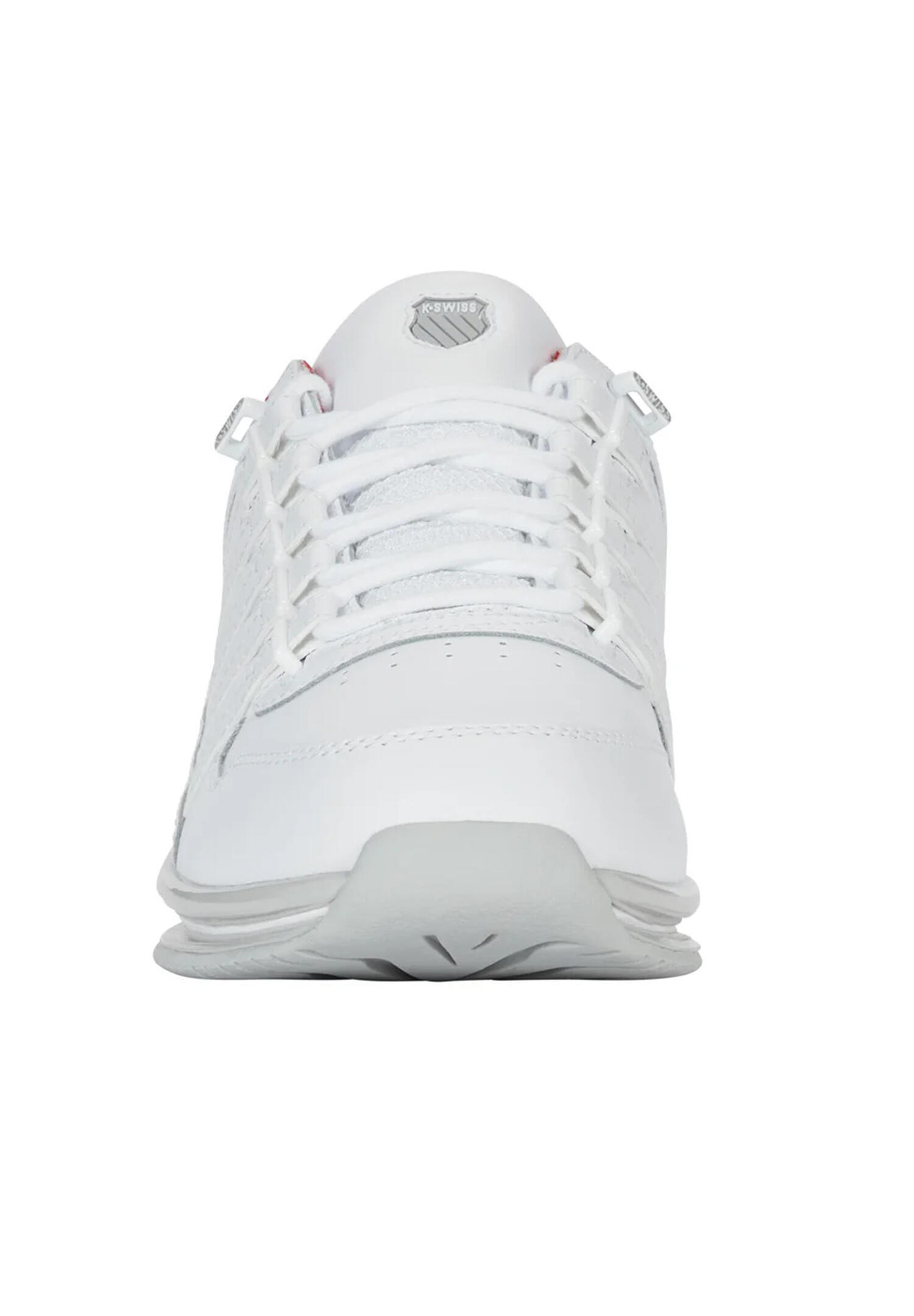Zapatillas cómodas K-SWISS blancas con detalles Samba/Gris-Violeta, con cordones 3/6