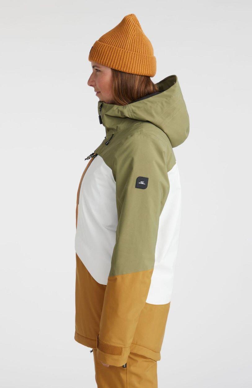O'NEILL Skijassen GTX PSYCHO TECH JACKET DAMES Deep Lichen Green Colour Block 4/5