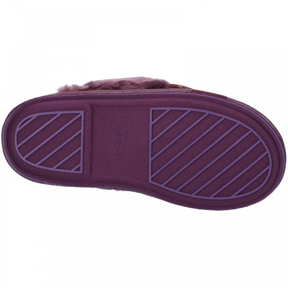 Cotswold Lechlade | Purple | Womens Luxury Sheepskin Mule Slippers COL 5/7
