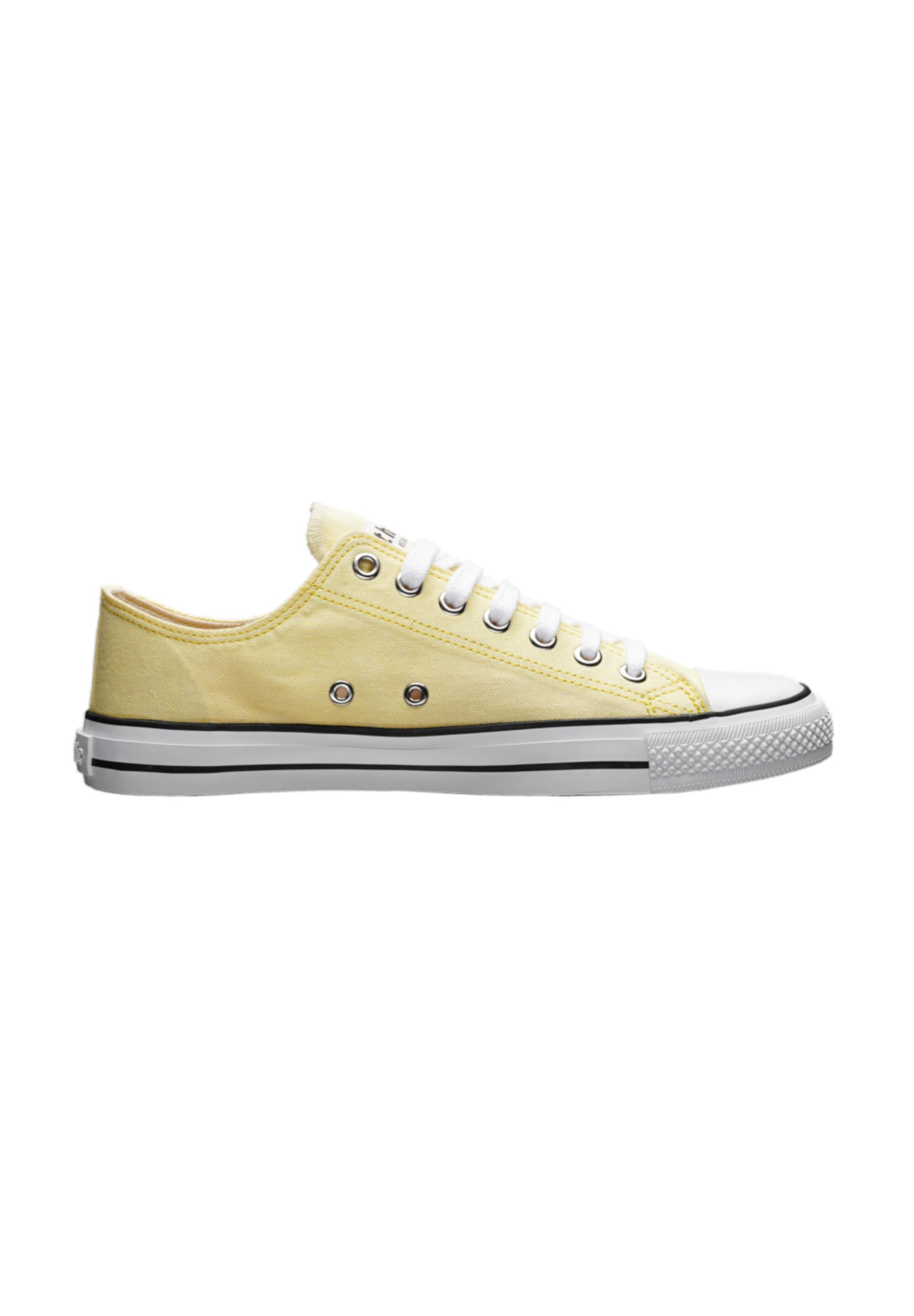 Sneaker Trainer White Cap Lo Cut hellgelb atmungsaktiv 3/5