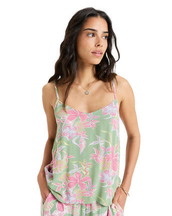 Top de Tiras HIBISCUS ISLAND Verde Mujer