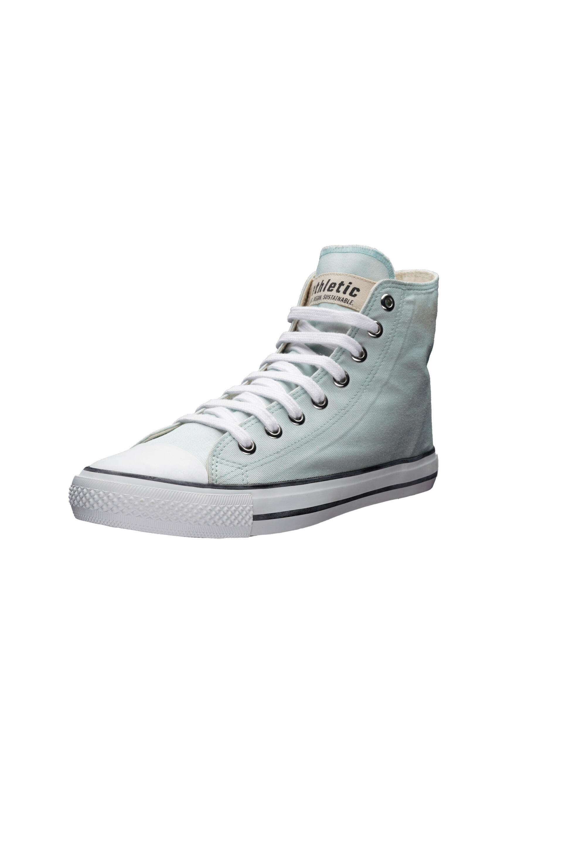 ETHLETIC Canvas Sneaker White Cap Hi Cut hellgrün atmungsaktiv