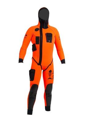 Ensemble guide pantalon Long John et veste 5 mm orange