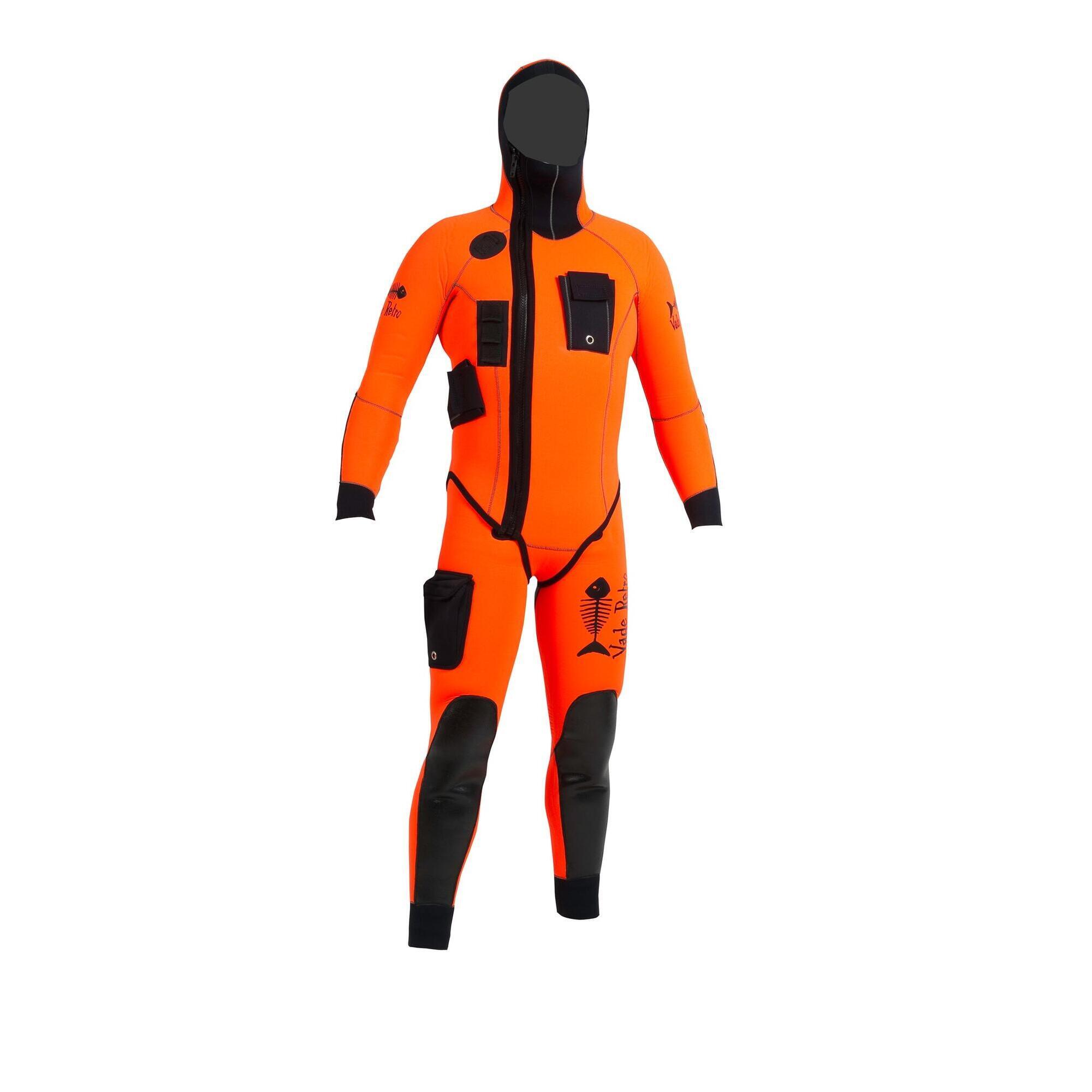 Vade Retro - Ensemble Guide Pantalon Long John Et Veste 5 Mm Orange - Combinaison De Canyoning - Noir|orange - 52 2xl - Decathlon