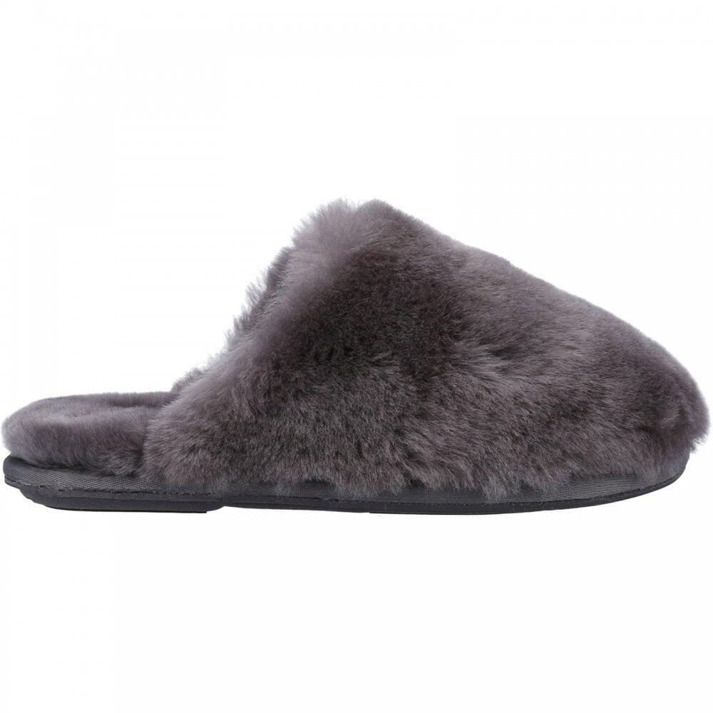 Cotswold Salperton Grey Ladies Sheepskin Mule Slippers COL