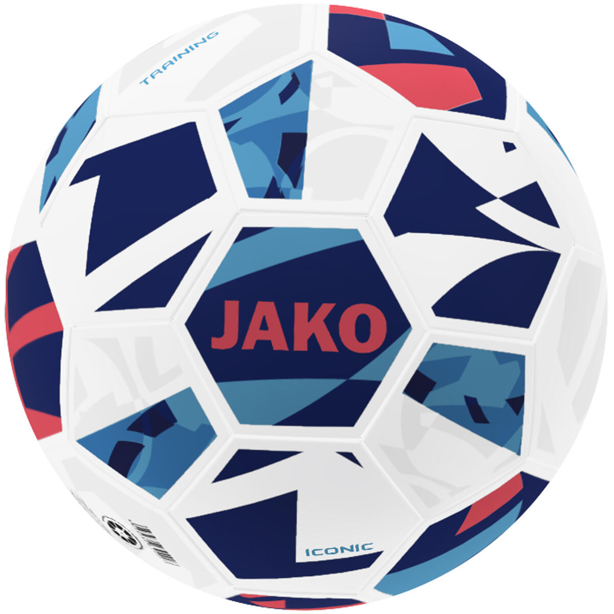 Jako Iconic trainingsbal - maat 5, wit / navy / koraal 1/1