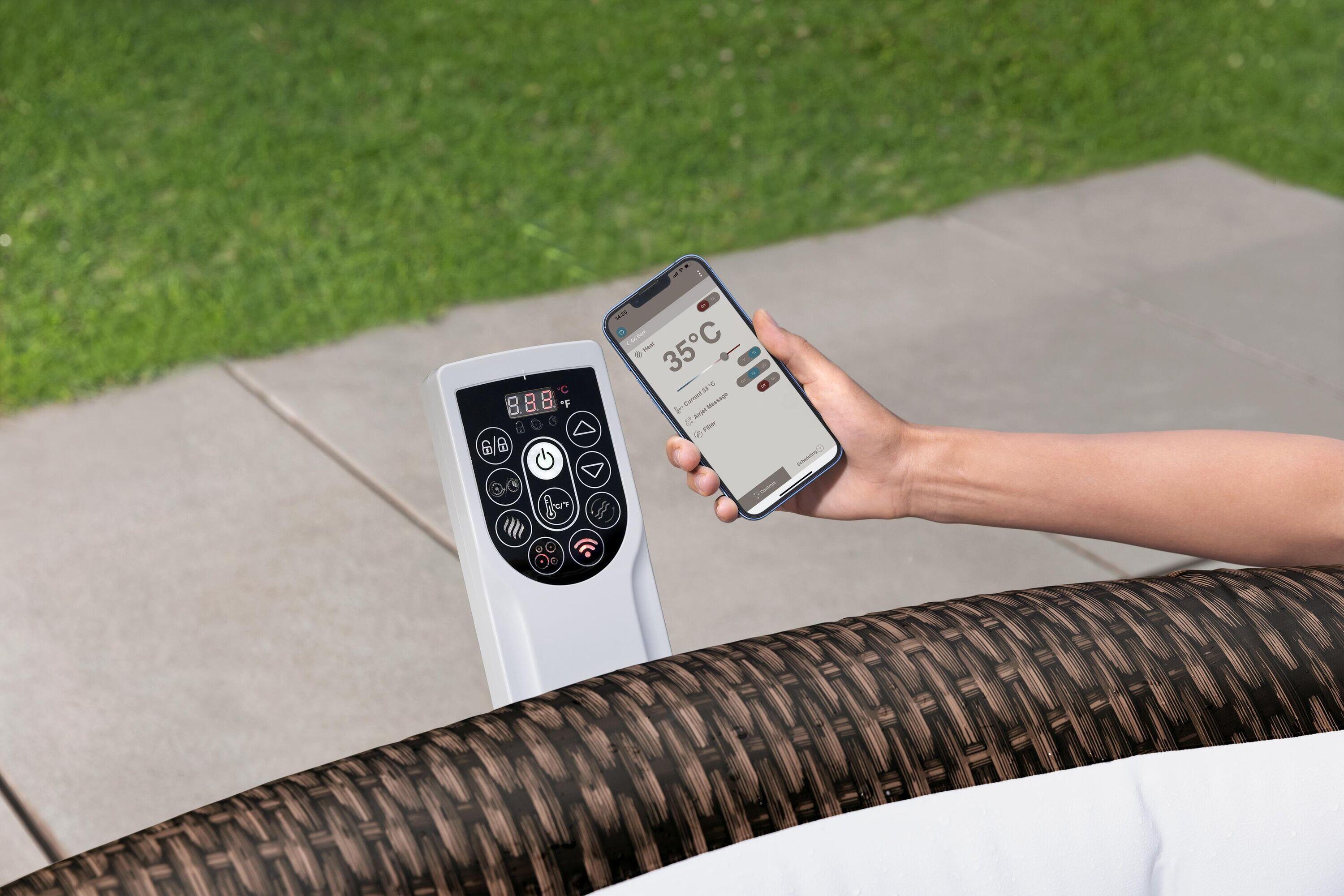 Bestway Spa gonflable rond Lay-Z-Spa Bali Smart AirJet 5-7 personnes appli 7/7