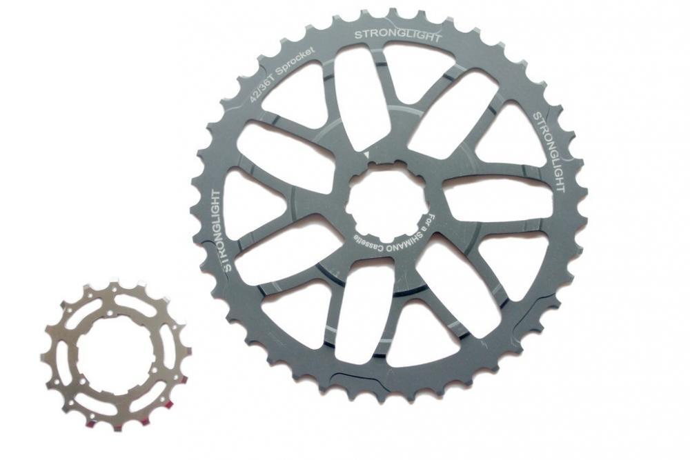 Stronglight Umbaukit für Shimano Kasette 42 Z HT³ inklusive 16Z Stahl Ritzel 3/3