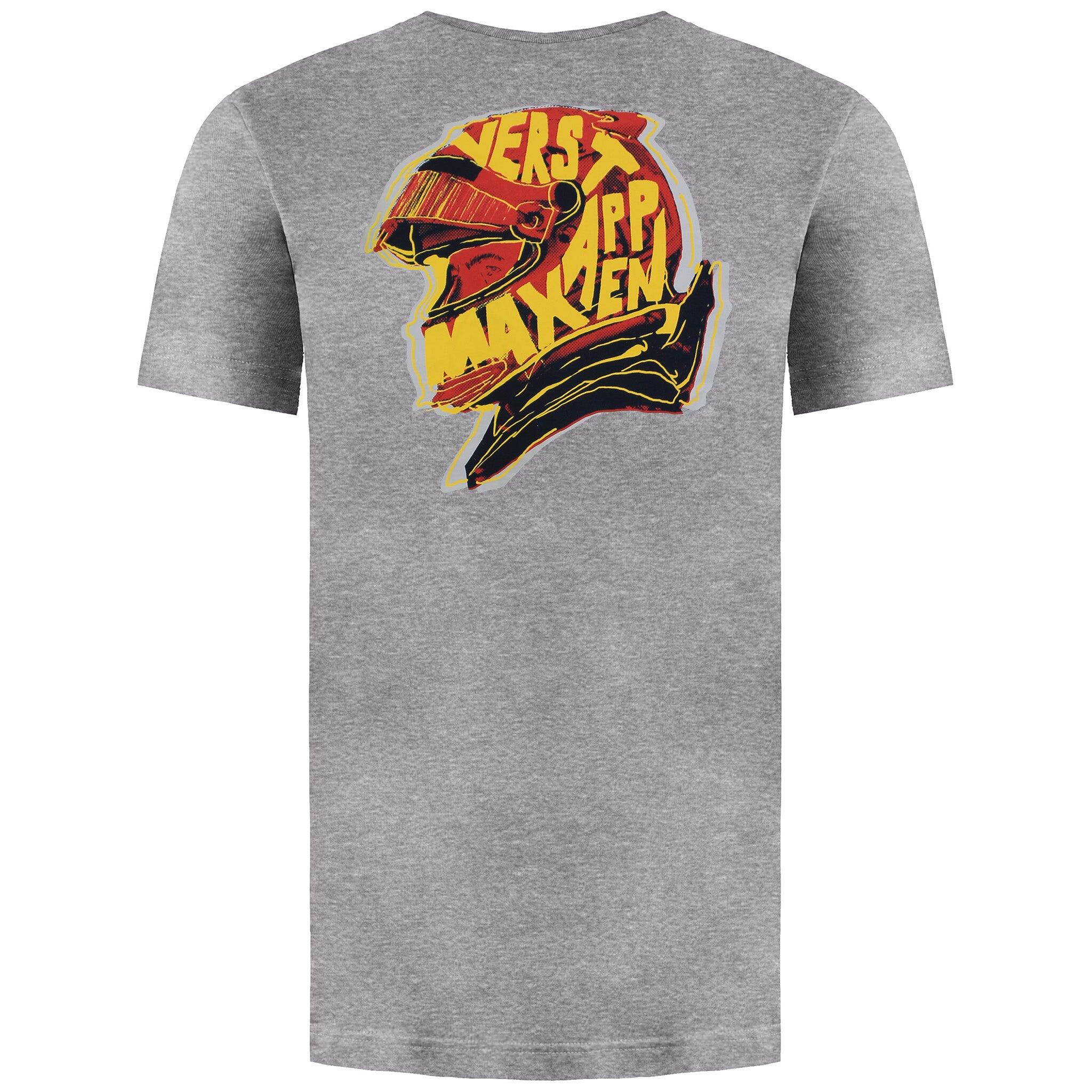 Red Bull Racing Max Helmet Unisex Grey Marl T-Shirt 2/2