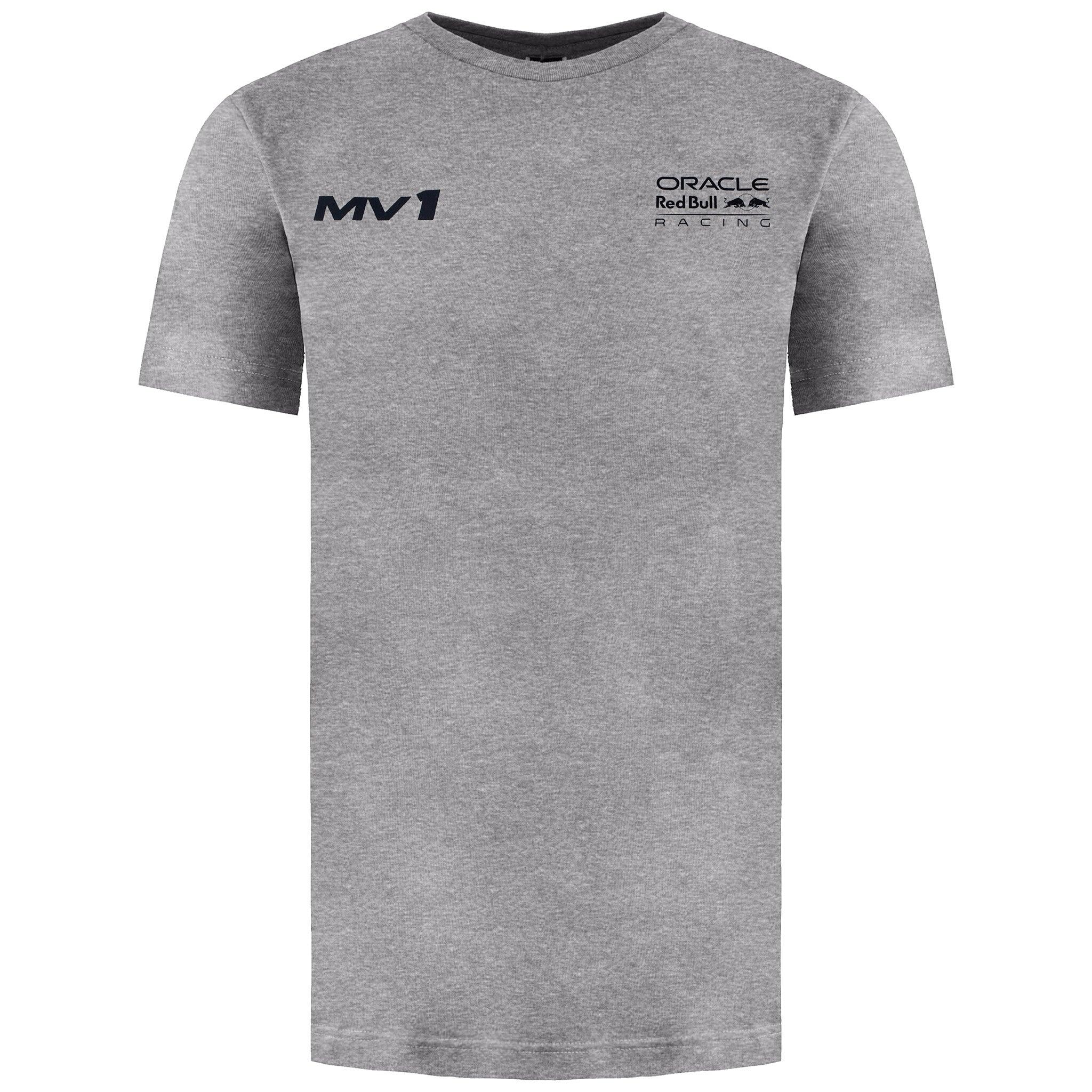 Red Bull Racing Max Helmet Unisex Grey Marl T-Shirt 1/2