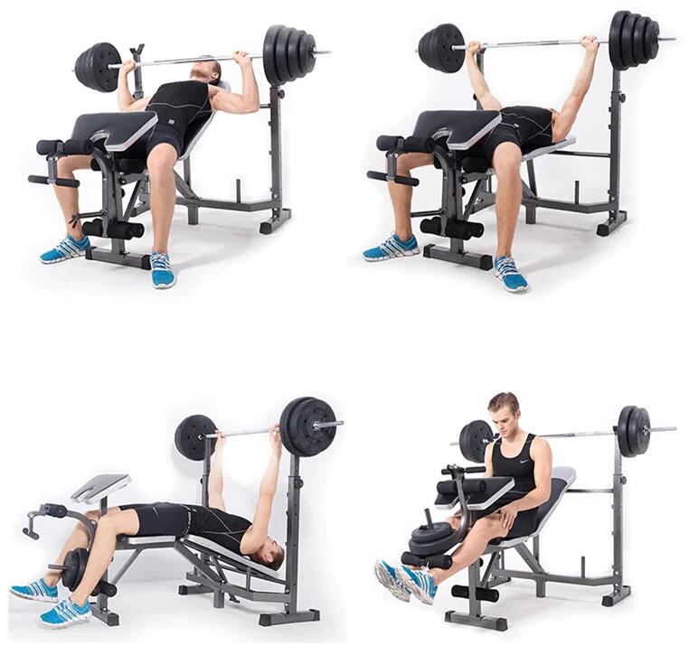 Banc de Musculation Multistation avec Rack pour Poids Inclinable Fitness Tech 7/7