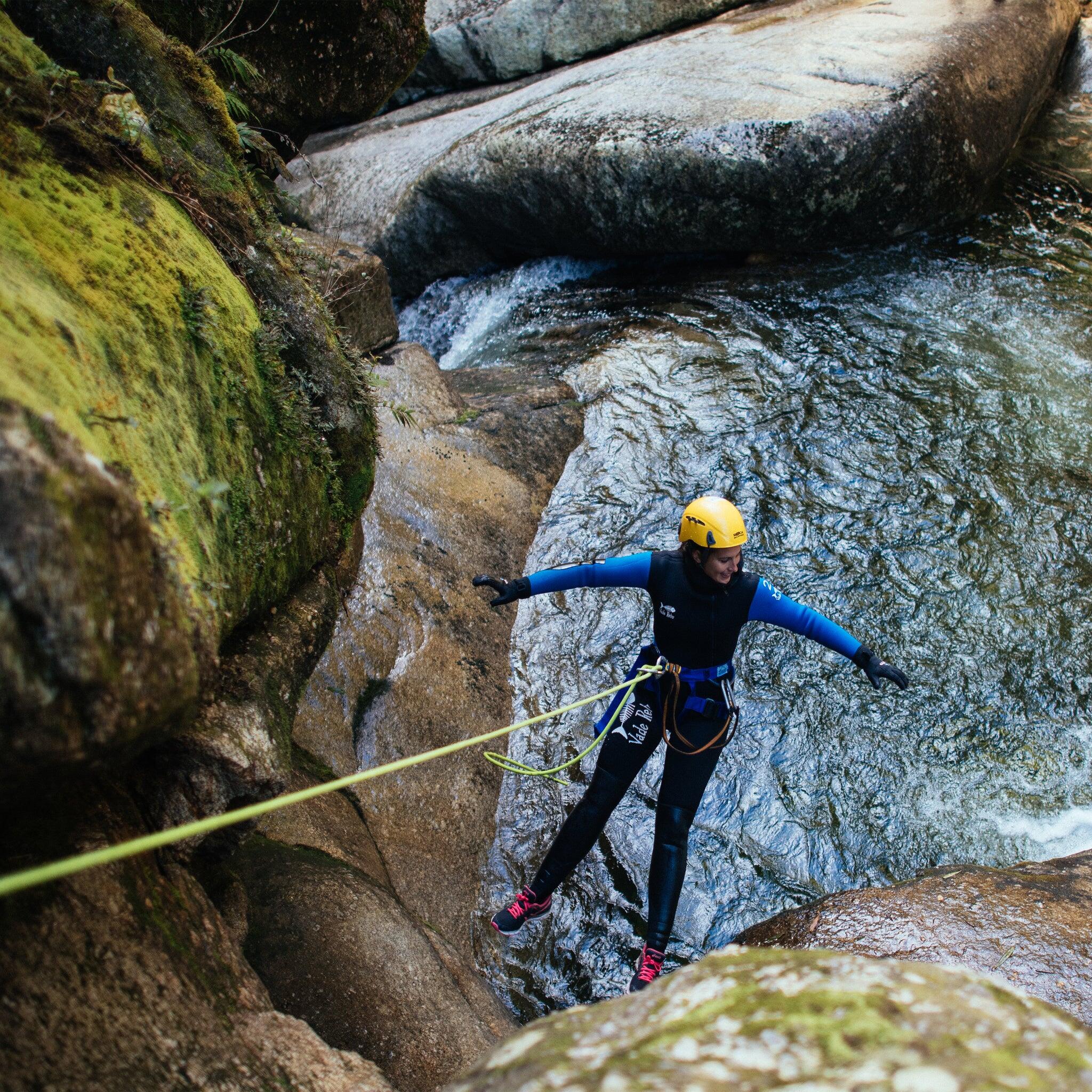 Pantalon canyoning 5 mm Enfant bleu noir 4/5