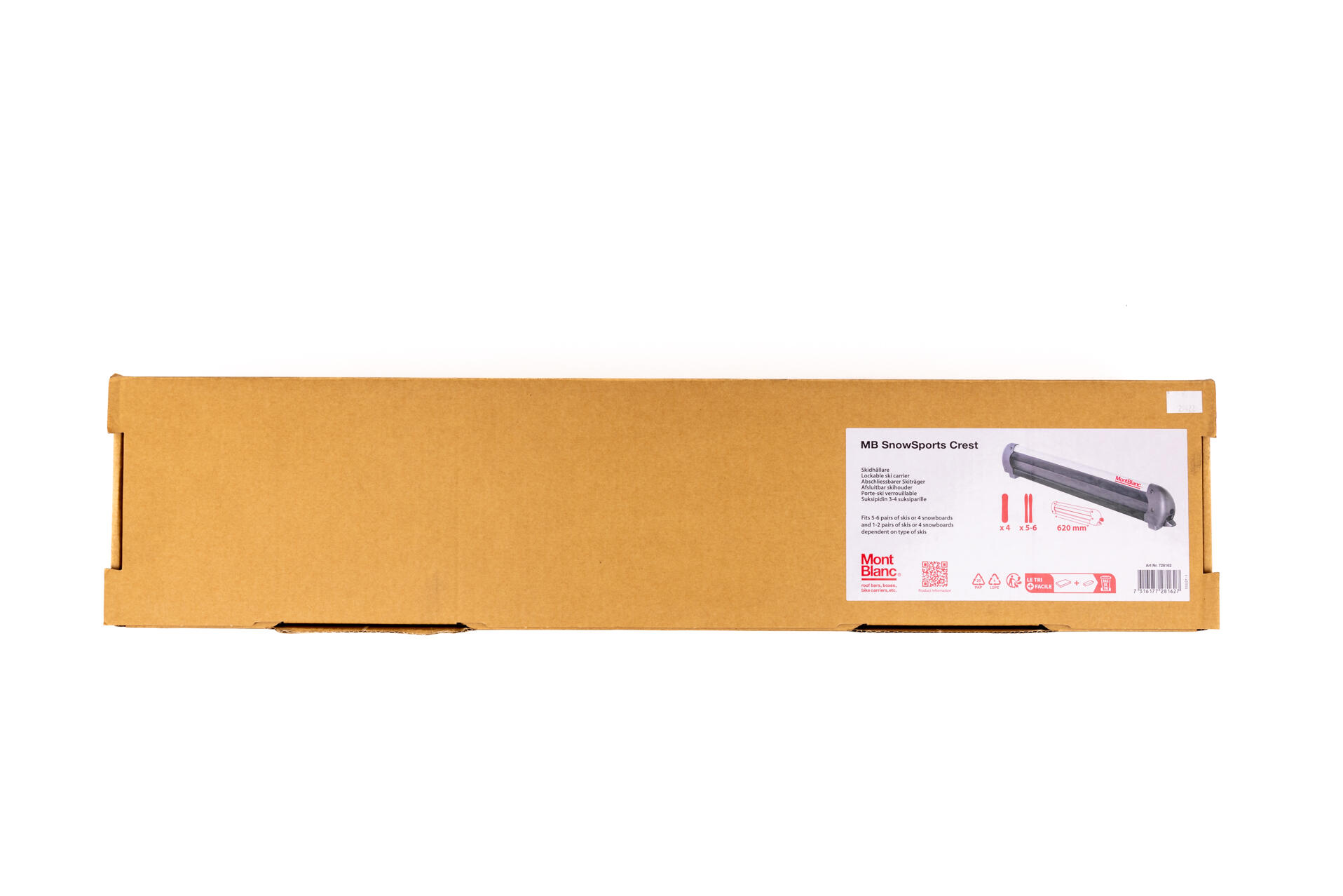 Porte-skis MONT BLANC Crest pour 6 paires de skis ou 4 snowboards 3/4