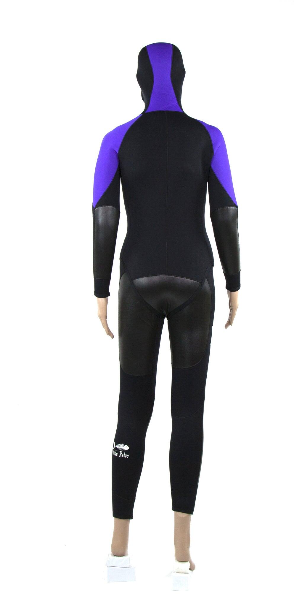 Ensemble pantalon Long John et veste 5 mm Femme violet noir 2/5