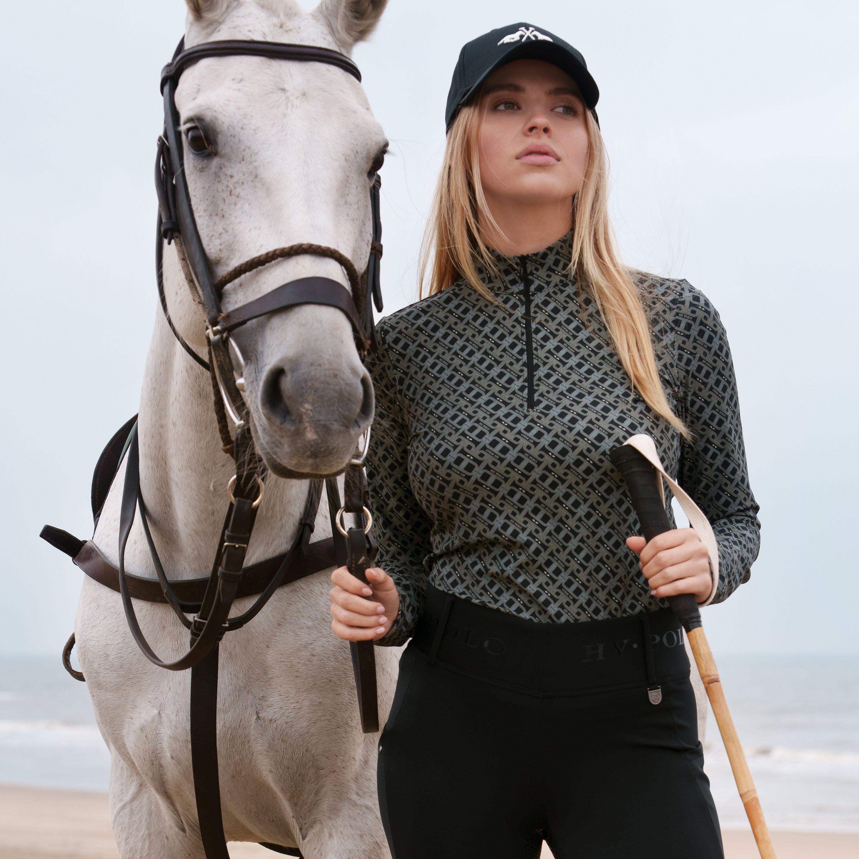 Hv Polo - Top D'Équitation Technique Uv Manja - Hv Polo - T-shirt Manches Courtes - Noir - 36 Xs - Decathlon