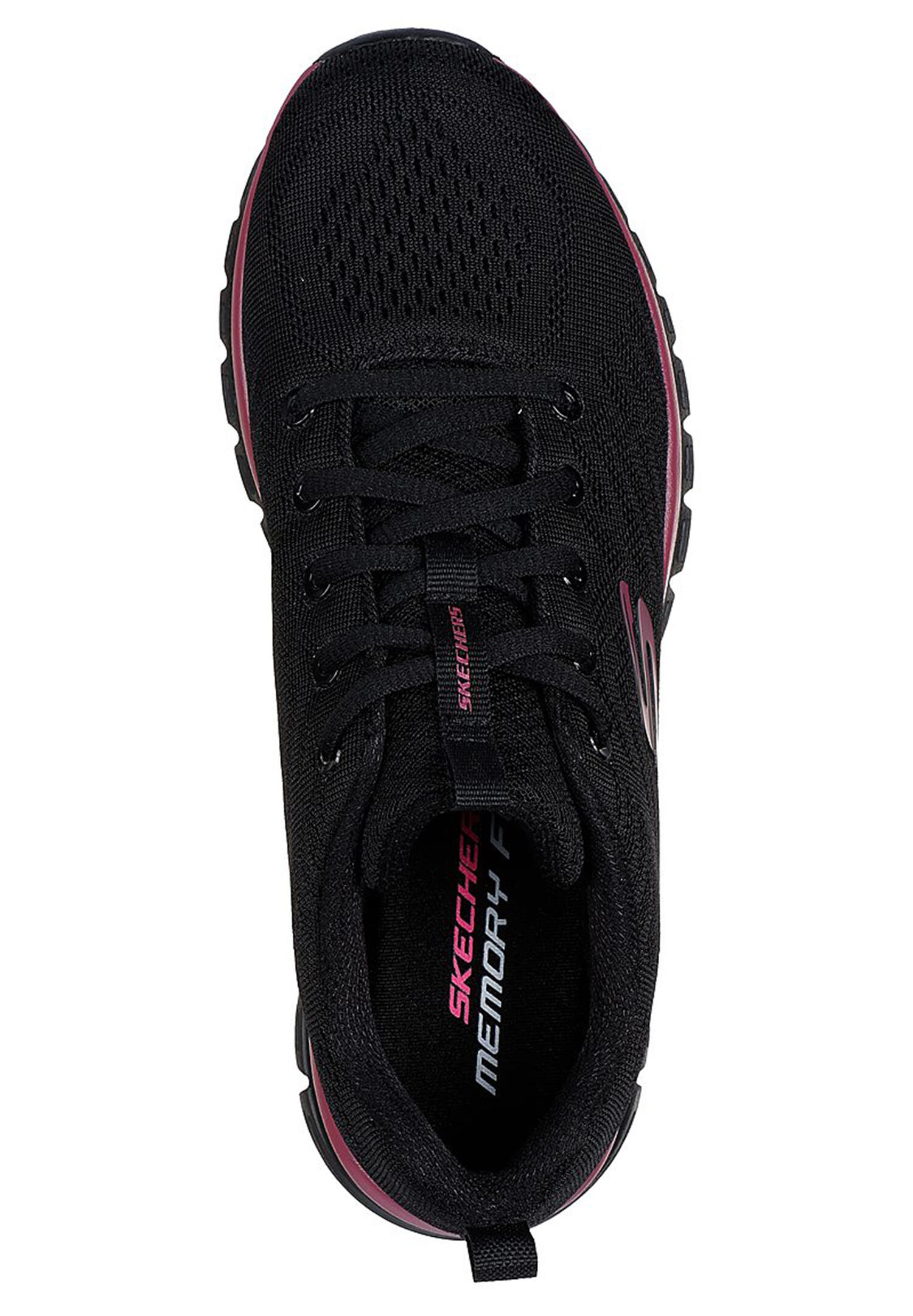 Skechers Sport Womens GRACEFUL GET CONNECTED Frauen Black/Mauve 12615 BKMV 3/4