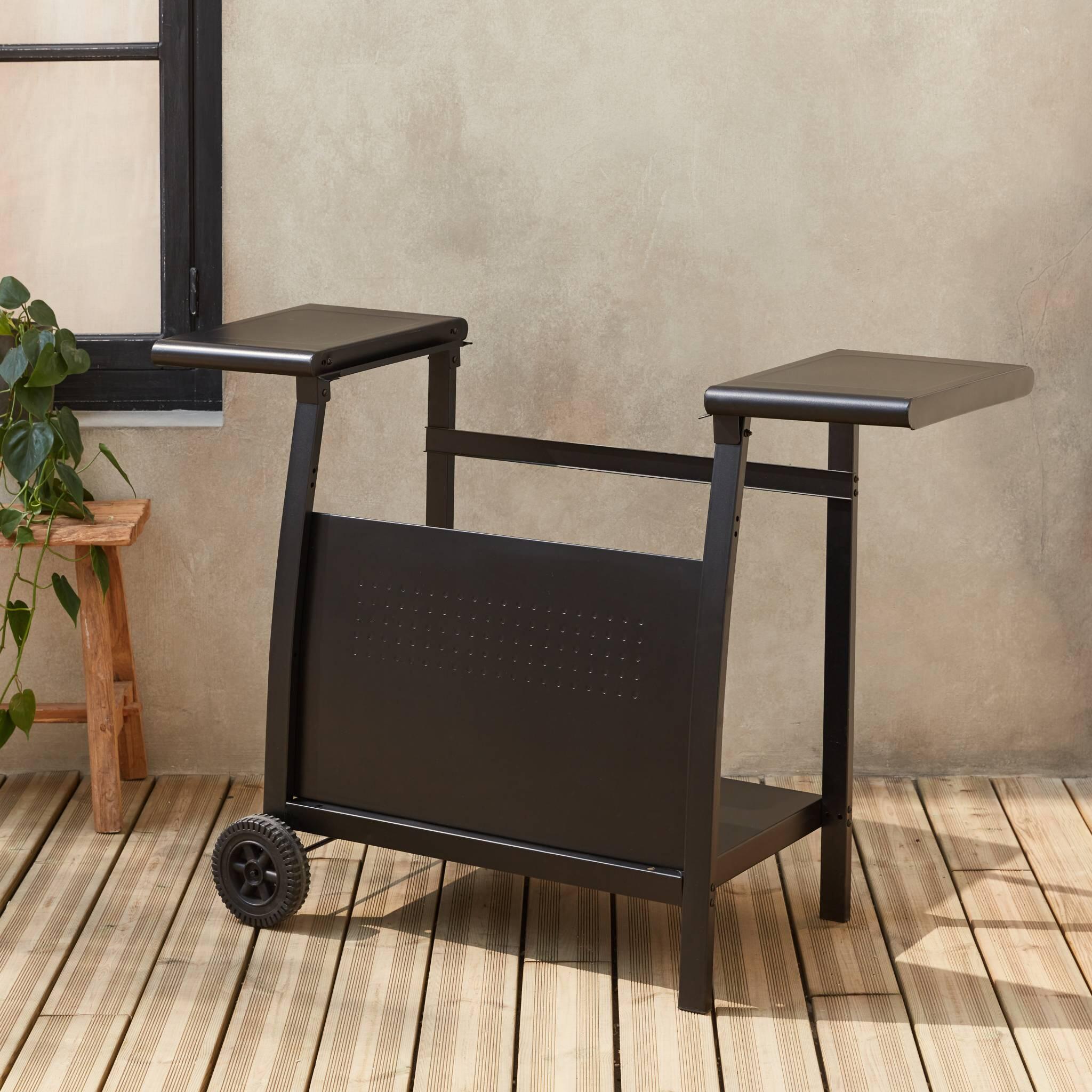 Mesa de plancha con 3 quemadores, Negro 3/5