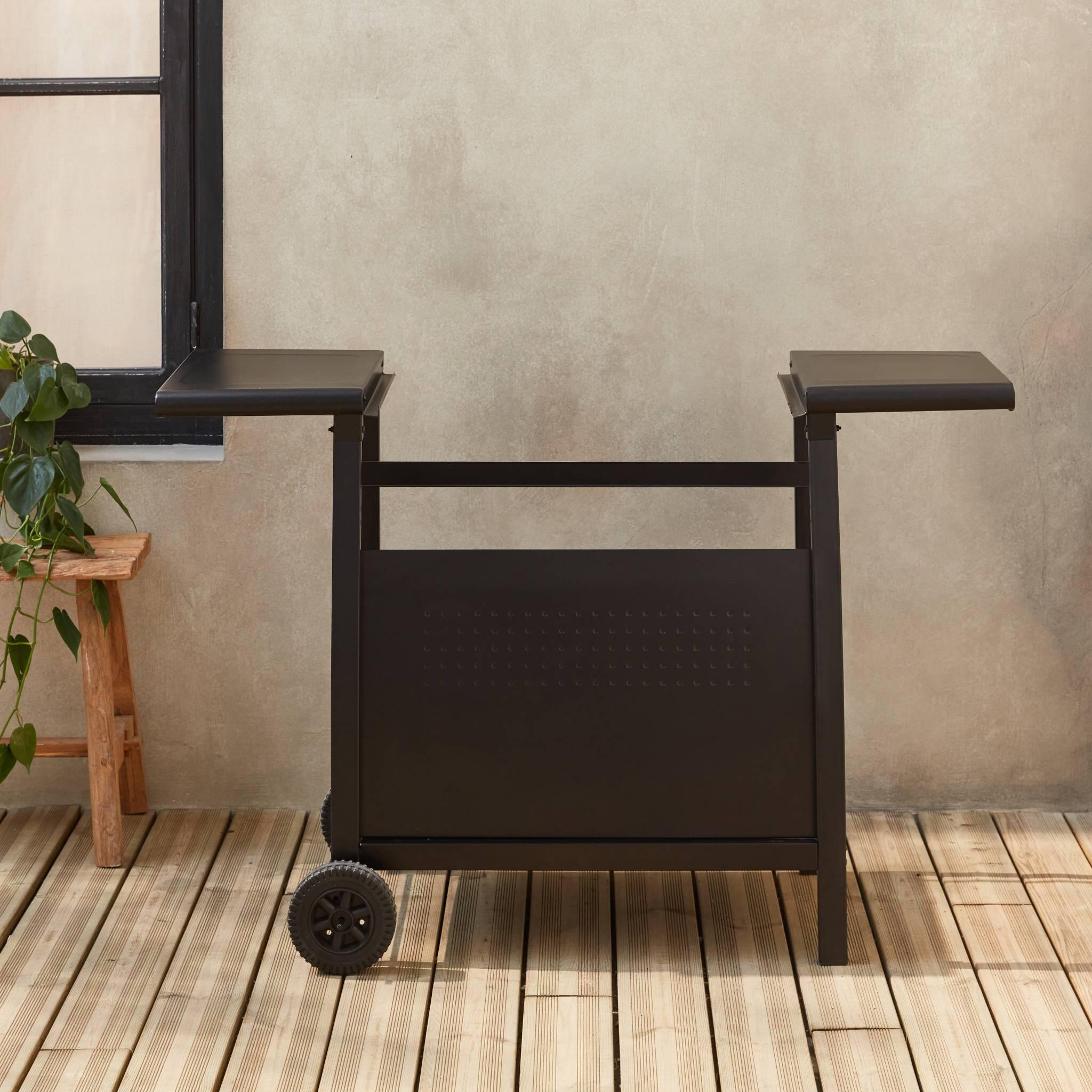 Mesa de plancha con 3 quemadores, Negro 2/5