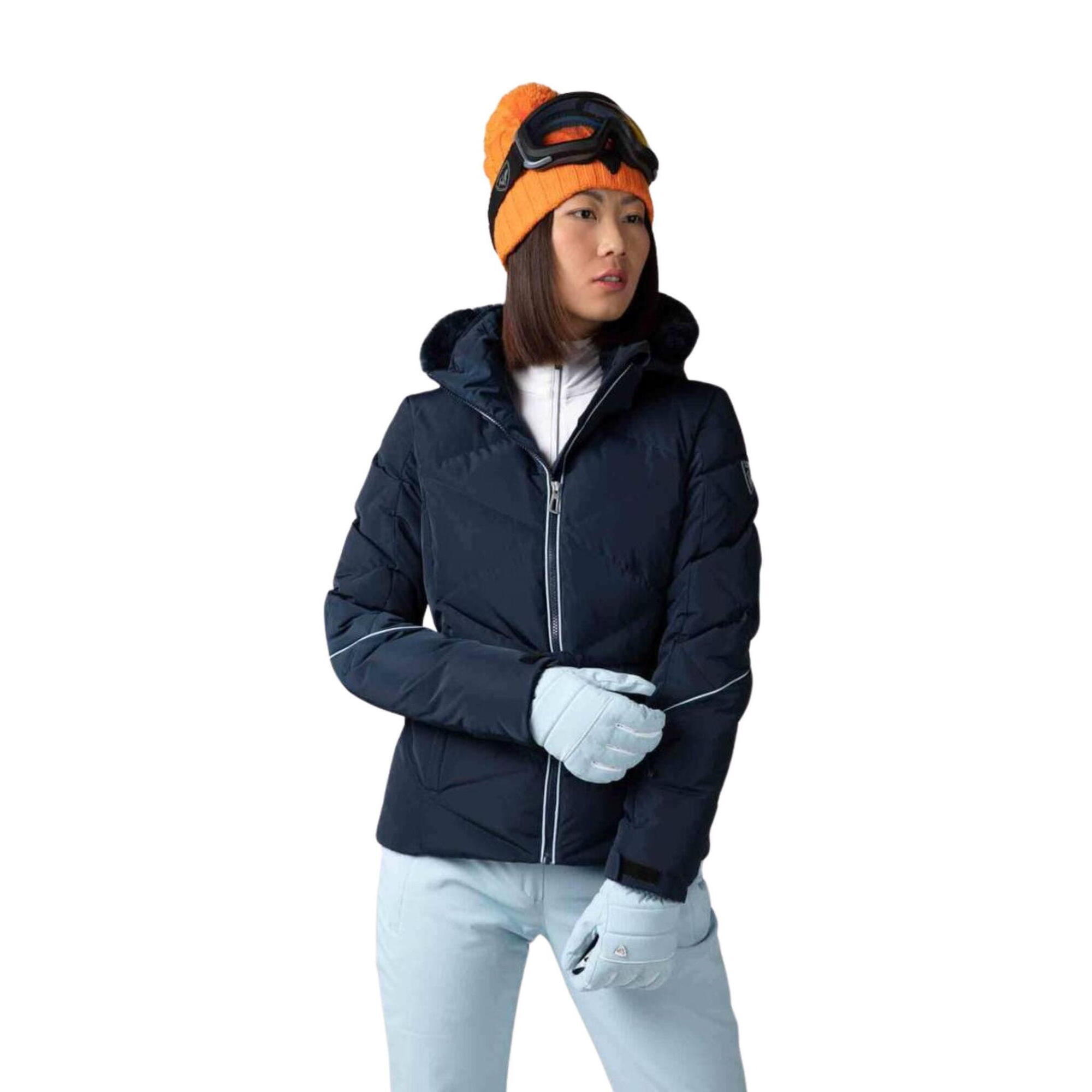 Kurtka Narciarska Rossignol damska W Staci pearly JKT granatowa