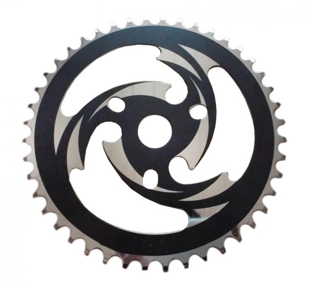 Point BMX-Kettenblatt Stahl schwarz/silber, 44 Zähne 2/3