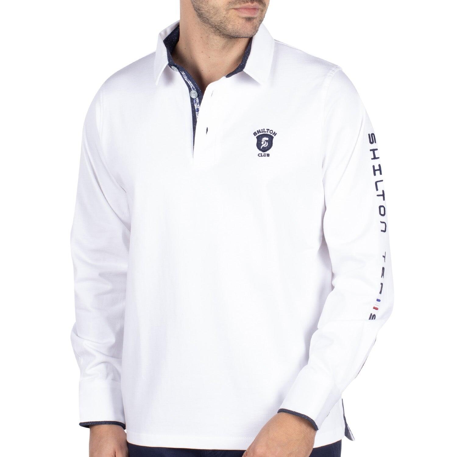 Shilton - Polo Racing Homme - Polo Manches Longues - Blanc - 58 4xl - Decathlon