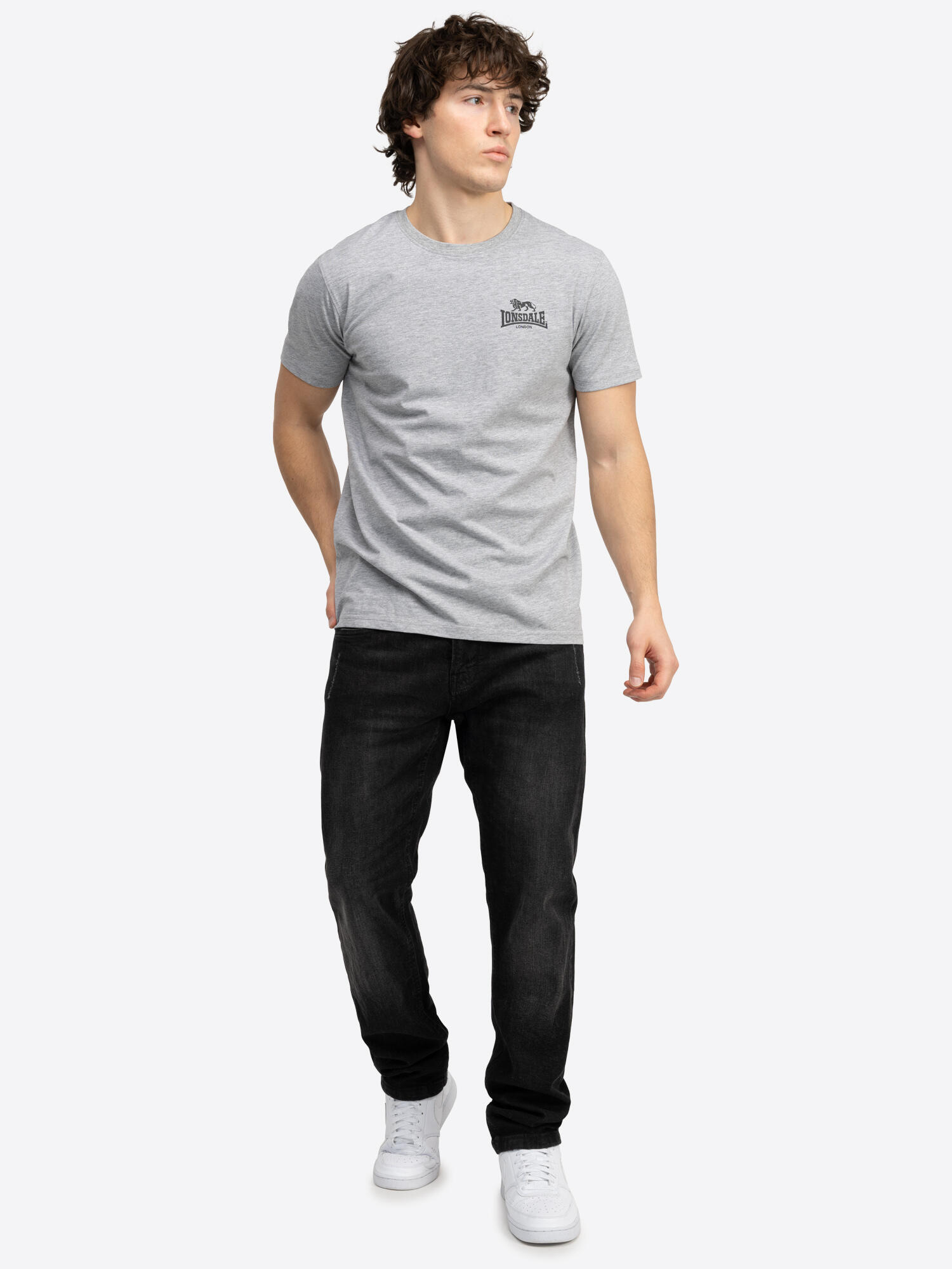 LONSDALE Heren-T-shirt, regular fit dubbelpak PIDDINGHOE 3/6
