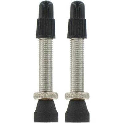 Kit 2 Valvole VAR Tubeless Ottone 35 mm Argentate