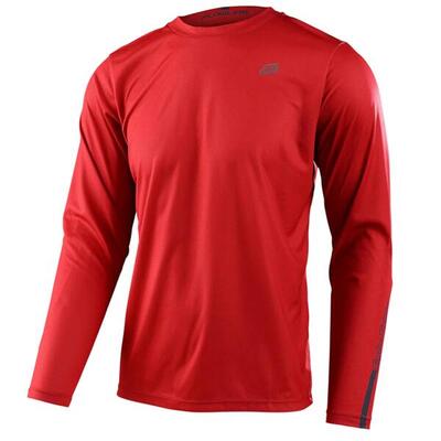 Mtb-shirt flowline met lange mouwen, casual, rood, heren