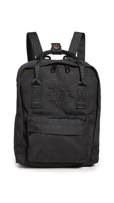 Fjällräven Re-Kånken Mini. Zaino Unisex. Nero. 29 x 20 x 13 cm