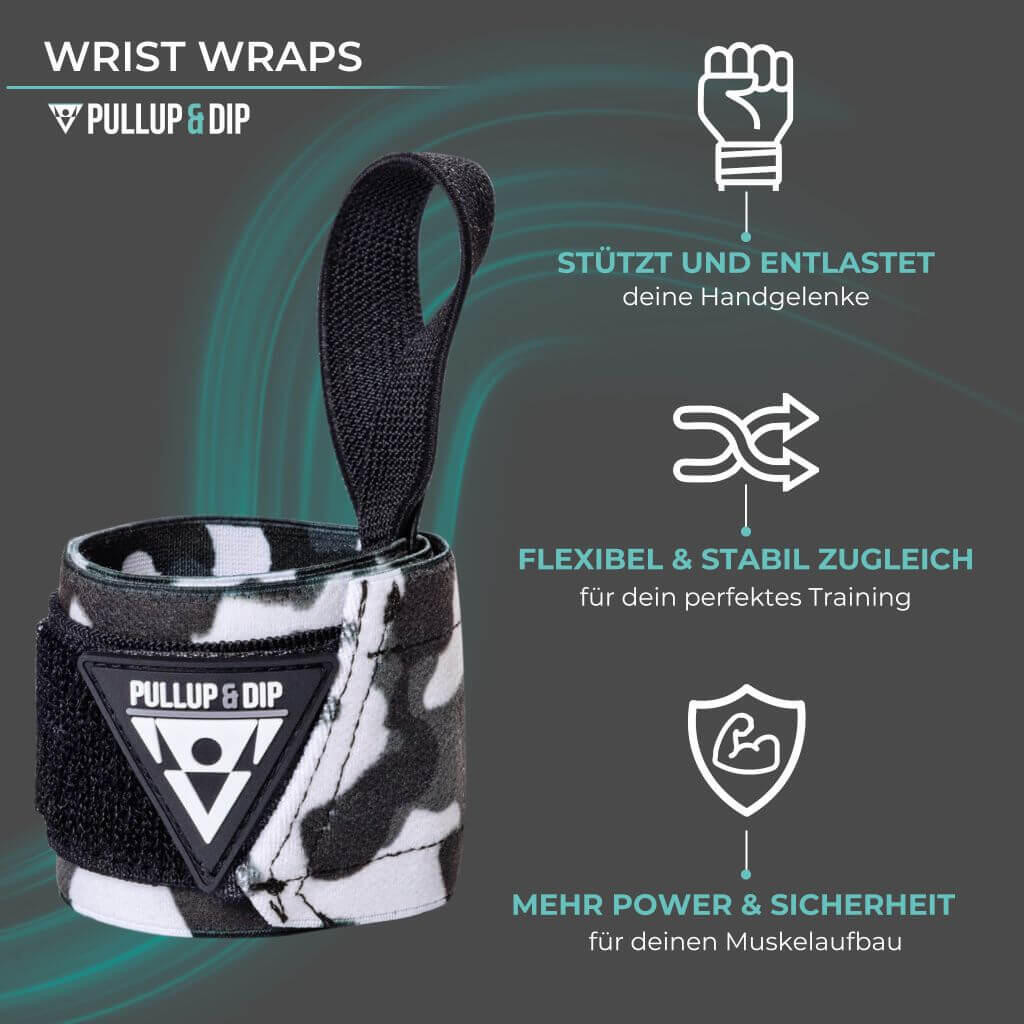 Wrist Wraps Camouflage, Handgelenkbandagen für Calisthenics & Krafttraining 2/8