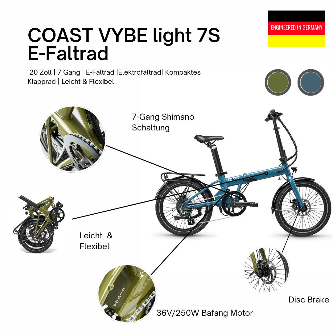 COAST VYBE light 7S vouwfiets | 20 inch | 7 versnellingen | e-vouwfiets 4/7