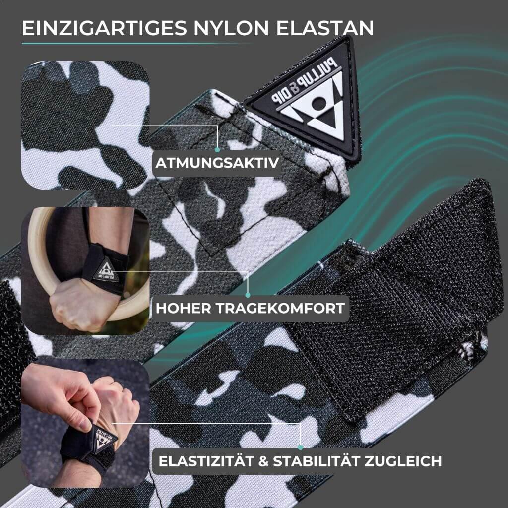 Wrist Wraps Camouflage, Handgelenkbandagen für Calisthenics & Krafttraining 3/8